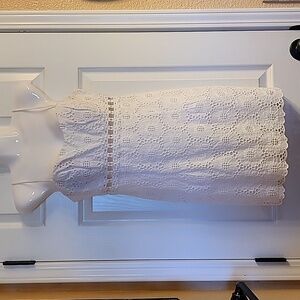 Lilly Pulitzer Sheena Dress Resort White Eyelet Lace Cutout Women's Size 6